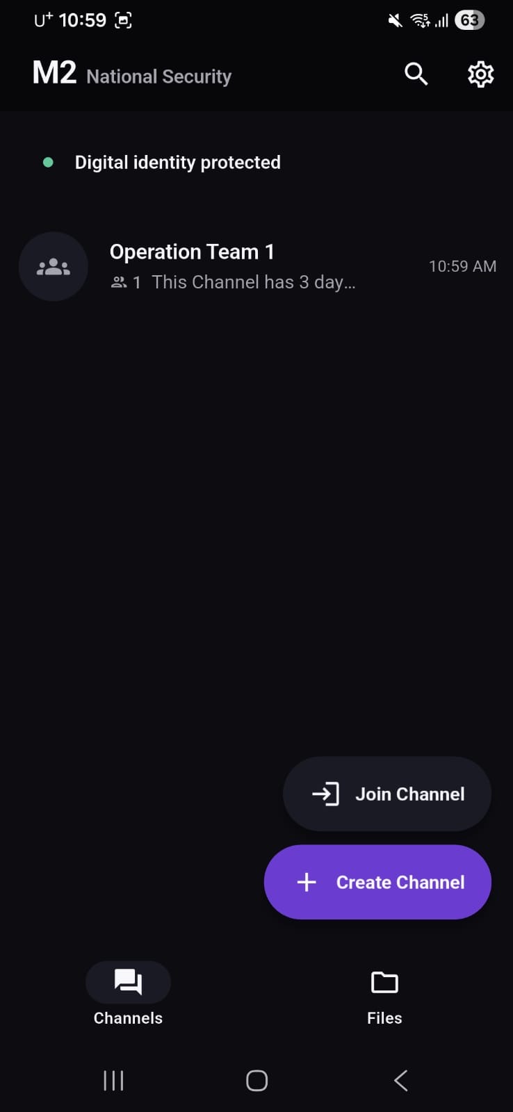 M2 Channels screen showing a newly created Channel