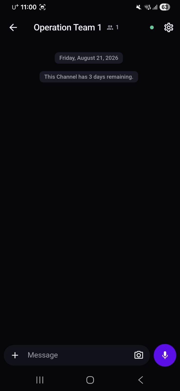 An M2 Channel with its settings icon in the top-right corner